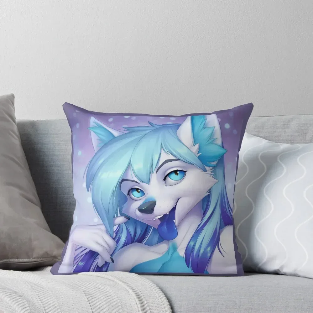 

Snow wolf Throw Pillow Pillow Case Christmas Cushion Cover Luxury Plaid Sofa Anime pillow