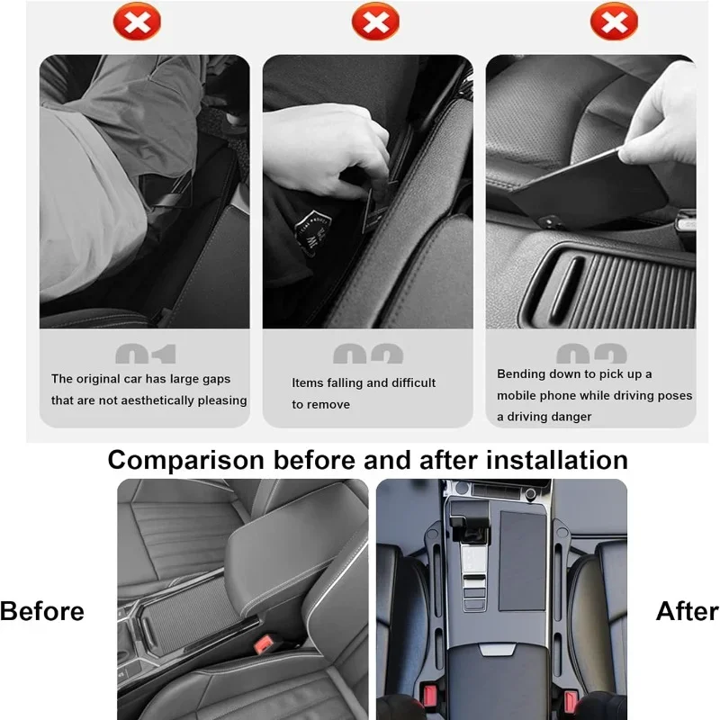 Car Seat Gap Plugs Seam Filler Leak Strips Seat Side Gap Filler Strips Damage Prevention Automotive General Interior Products