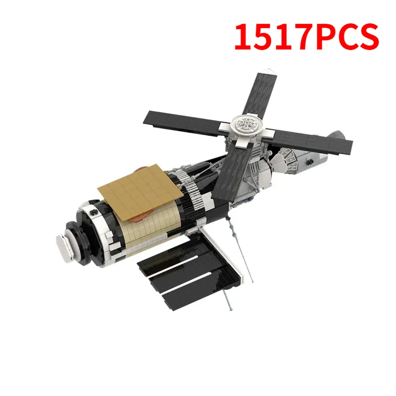 Space Series Skylab Space Station Saturn V Building Blocks MOC 1:110 Ratio Satellite Rocket Assembly Model Puzzle Kids Toy Gift