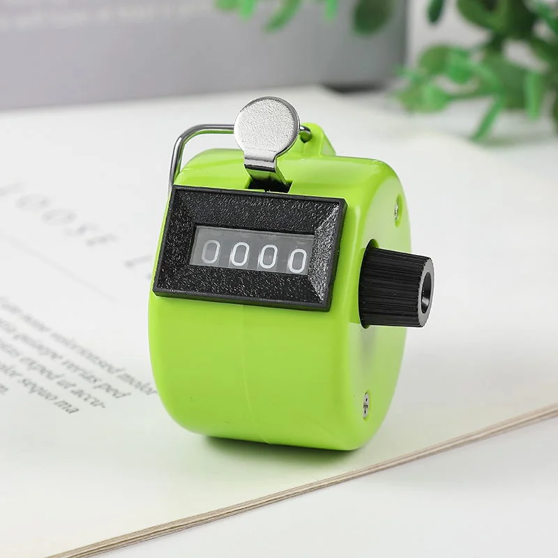 Handheld 4-Digit Mechanical Manual Tally Counter Digital Palm Clicker Number Count Assorted Colors for Business and Office Use - view 5