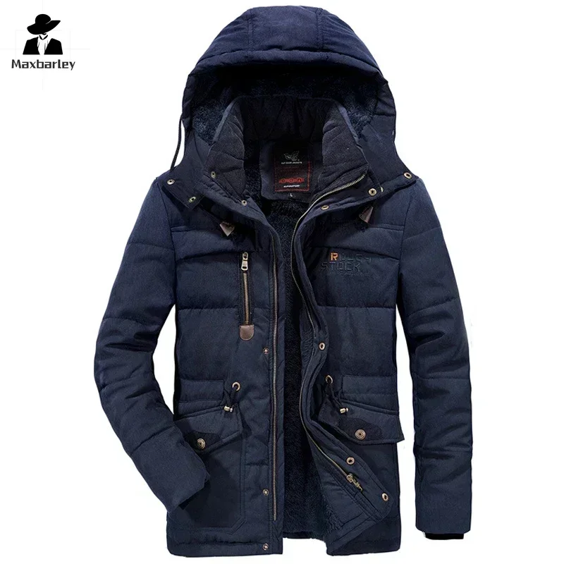 

Parka Men Coats Winter Jacket Men Thicken Hooded Waterproof Outwear Warm Coat Casual Mens Jackets Overcoat Fur Thicking Coat