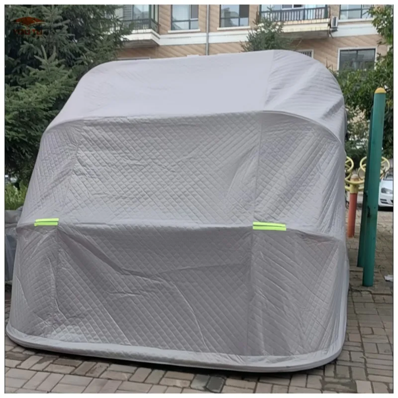 Custom protective hail car cover, foldable car cover, designed for portable, foldable/retractable car garage coverings