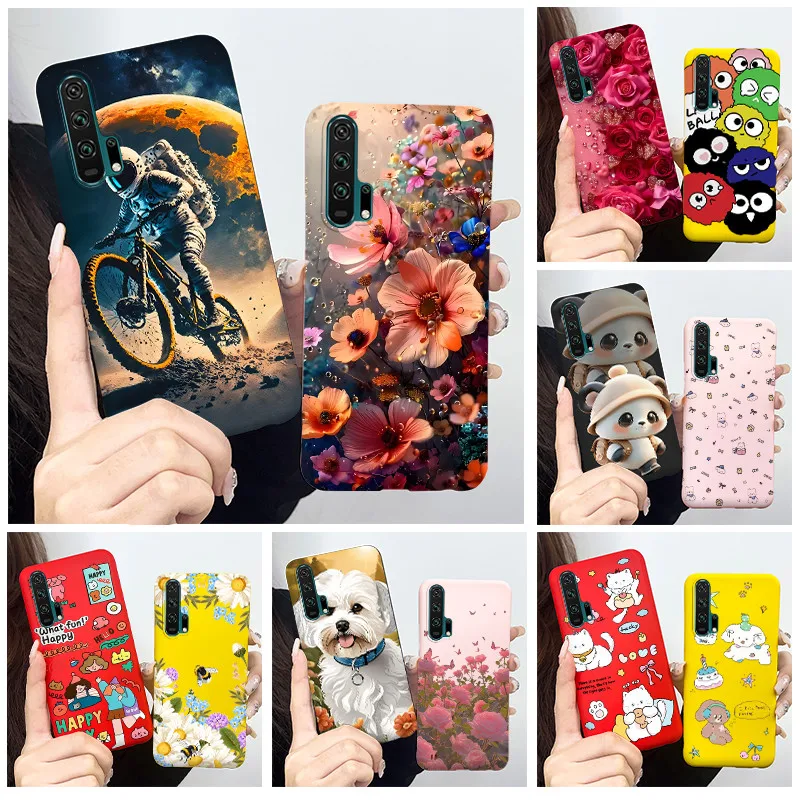 For Honor 20 Pro Case Honor20 Pro Back Soft TPU Silicone Cover Cute Cartoon Panda Phone Case For Huawei Honor 20 Pro Coque Funda