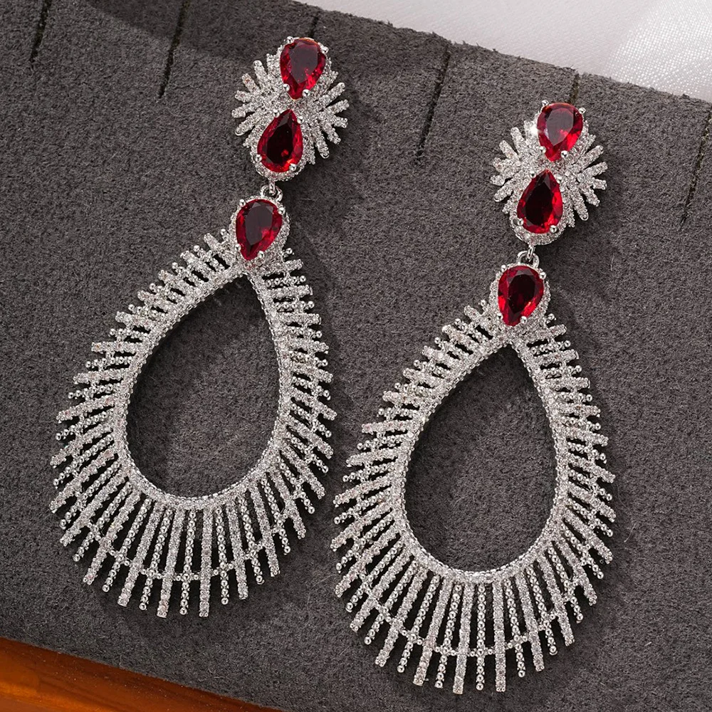 

Missvikki Hot New Gorgeous Pendant Earrings Original Noble Bridal Accessories Trendy Pendant Earrings for Women Girl Daily Gift