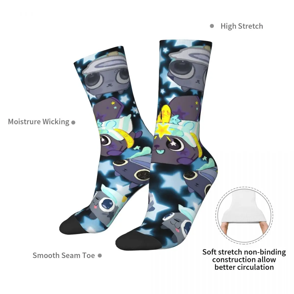 Medias All Seasons Crew Dandys World Pebble (10) Calcetines Calcetines largos de moda Accesorios para hombres y mujeres Regalos