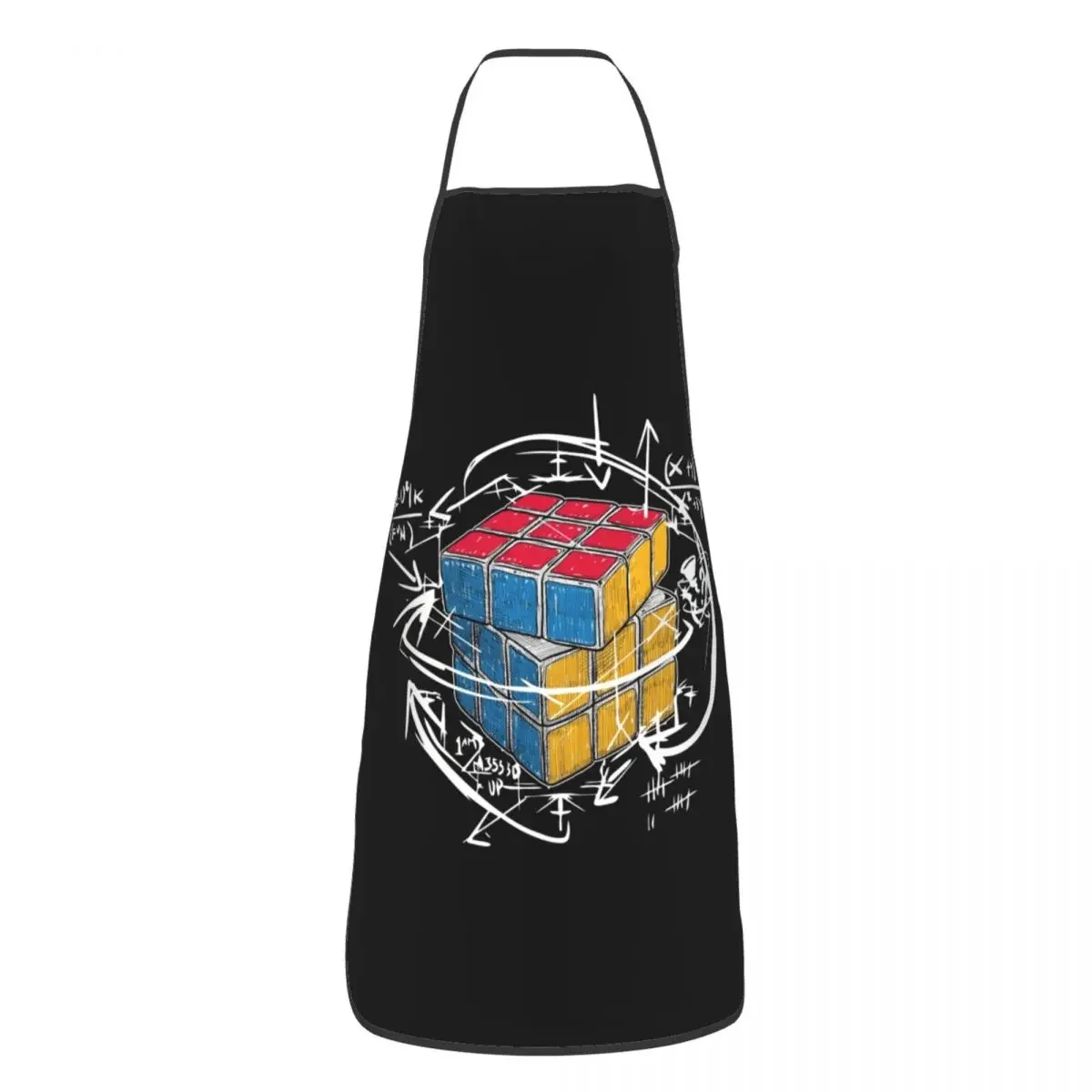 Custom Bib Math Teacher Graphic Aprons for Men Women Unisex Adult Chef Kitchen Cooking Mathematics Science Geek Tablier Cuisine