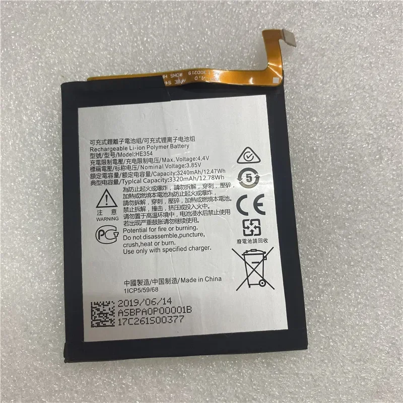 New production date for Nokia HE354 battery 3240mAh Zero cycle battery High capacity Long standby time In stock