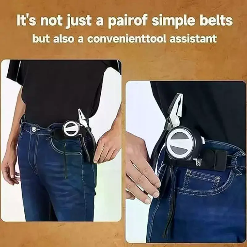 Buckleless Belt Hook Adjustable Metal Hook Elastic Belt Unisex Buckle-Free Invisible Waist Belt Closure