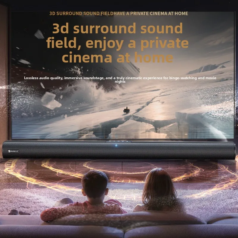 Whispering Wall Audio Home Living Room Home Cinema Surround Subwoofer Long Bar Bluetooth Speaker High Sound Quality