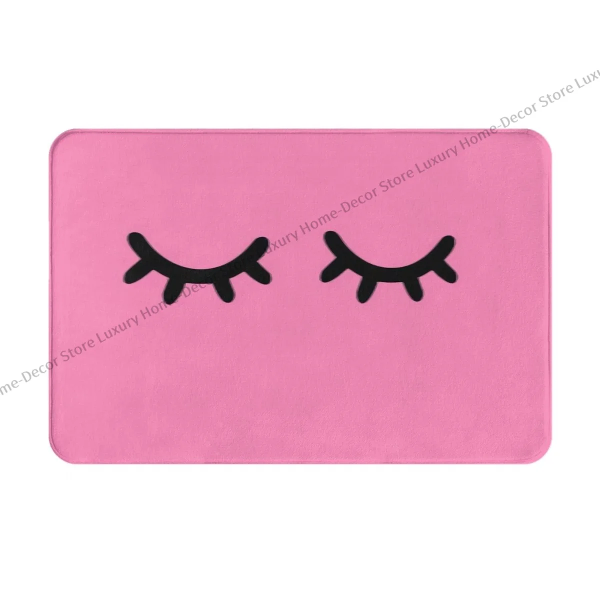 Eyelashes Eye Makeup Non-slip Doormat Eyes Bath Bedroom Mat Outdoor Carpet Flannel Pattern Decor