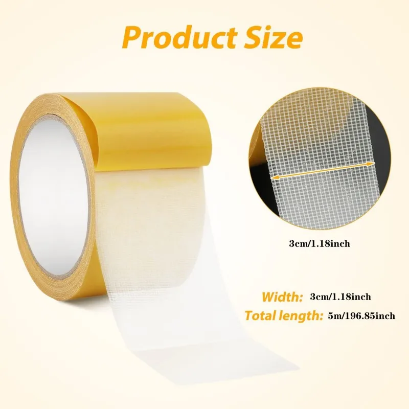 Carpet & Wall Mounting Tape, Strong Grip, Low Profile. 10cm, Double Sided, Easy to Apply