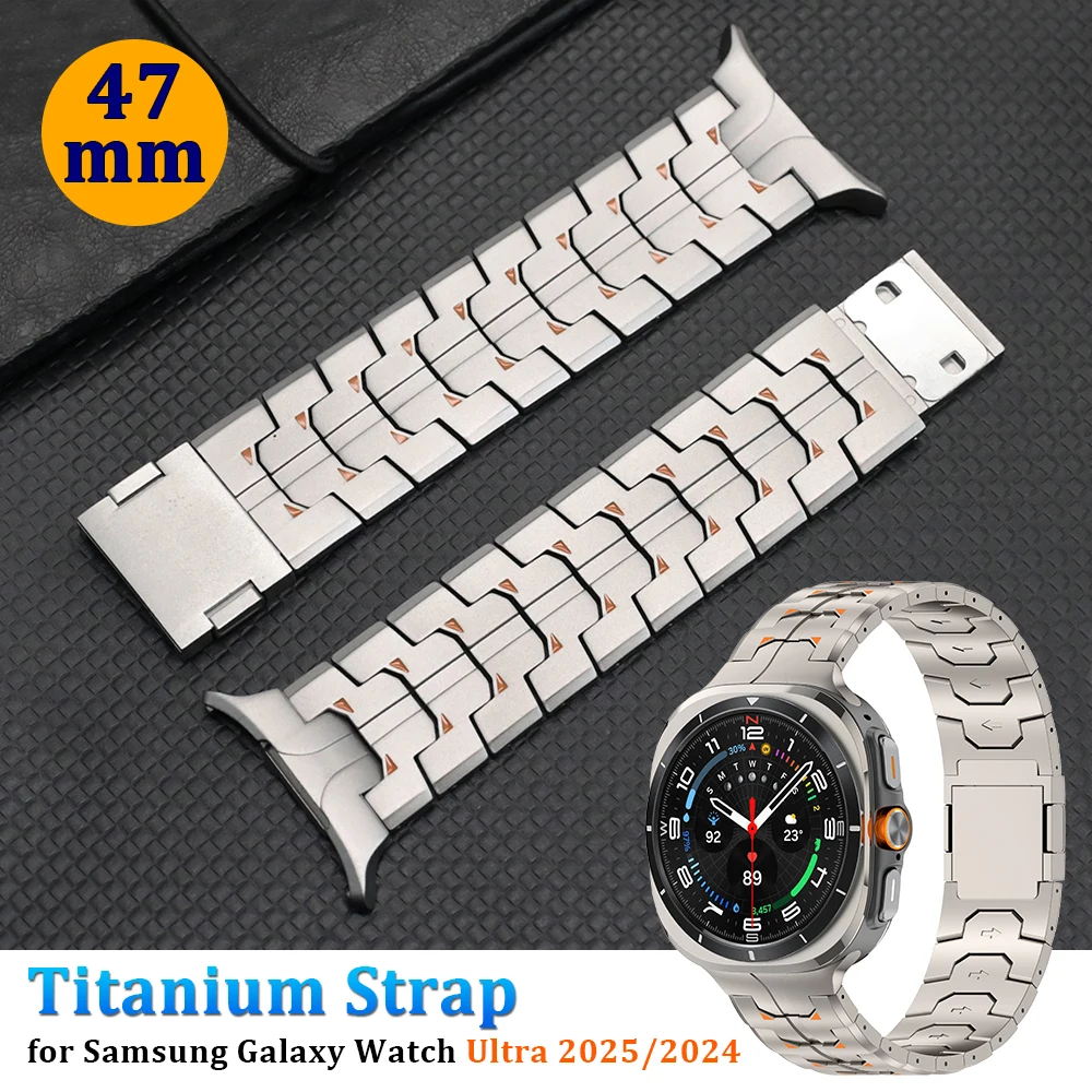 

Titanium Luxury Watchband for Samsung Galaxy Watch Ultra 2025 47mm Metal Strap For GALAXY ULTRA 2024 47mm No Gap Bracelet Correa