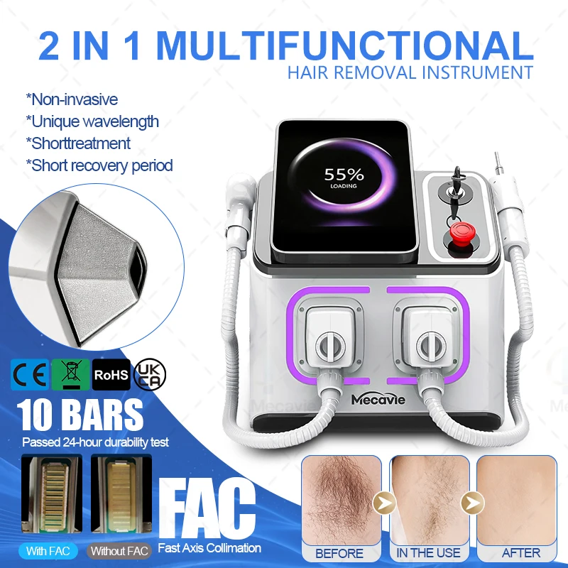 2026 New 5000W 5-Wave Ice Laser Hair Removal Machine Dual Safety Handles One-Click Stop Painless Salon Epilator Beauty Equipment
