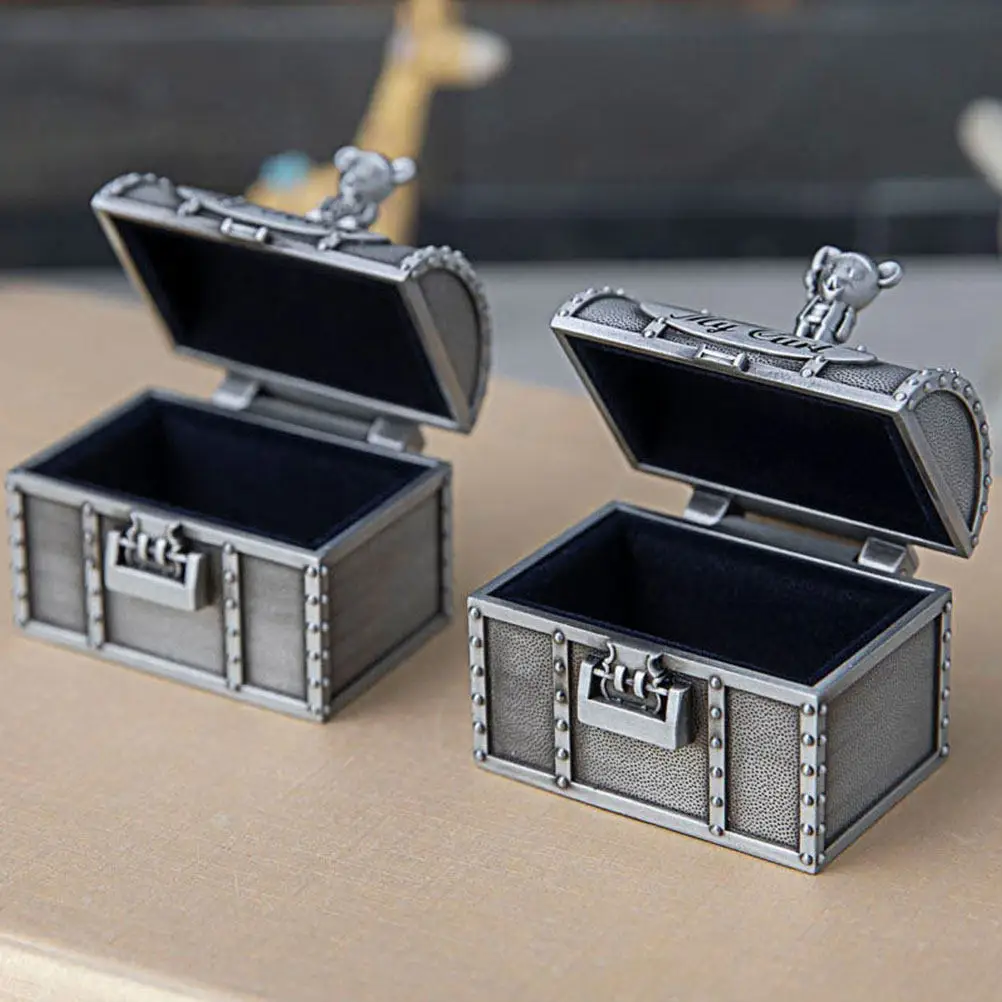 

2pcs Baby Keepsake Box Metal Tooth Storage Compact Safe Portable Kids Gift Christmas Birthday New Year Baby Teeth Collection