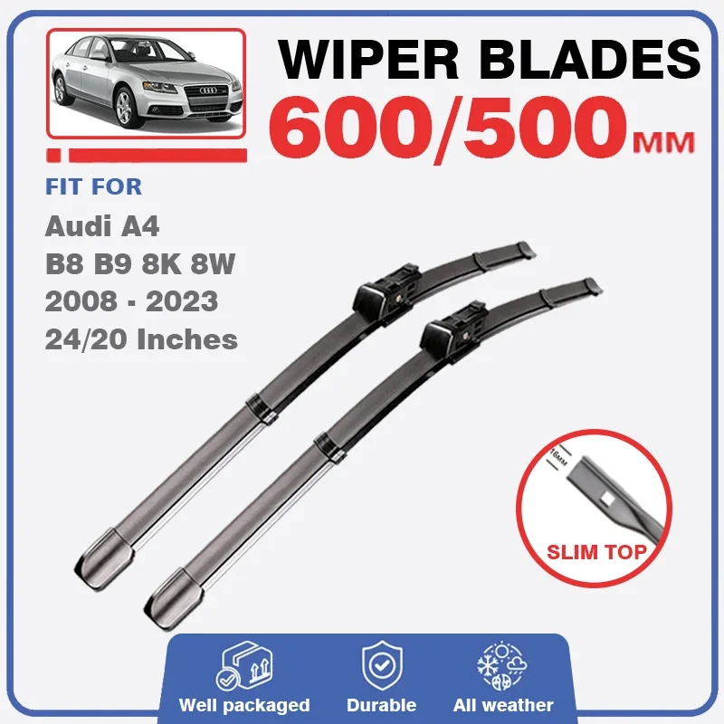 

For Audi A4 B8 B9 Arllord Avant 8K 8W 2008 - 2023 Front Wiper Blades Windscreen Windshield Window 2017 2010 2013 2014 2008 2015