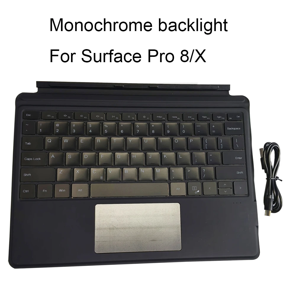 لوحة مفاتيح لاسلكية متوافقة مع بلوتوث ، لوحة تتبع بإضاءة خلفية ، لوحة مفاتيح لسطح Go1 ، 2 ، 3 ، سطح Pro3 ، 4 ، 5 ، 6 ، 7 + ، سطح Pro8 ، X