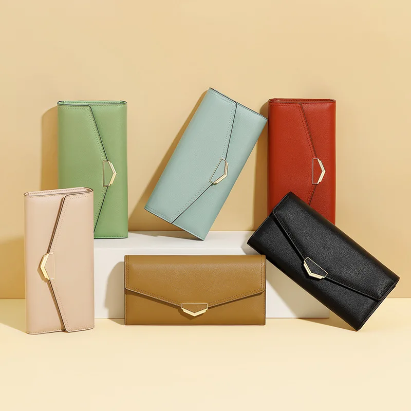 

Long large-capacity clutch,multi-slot card holder,designer high-end luxury zipper wallet for women,billerteras mujer, carteras