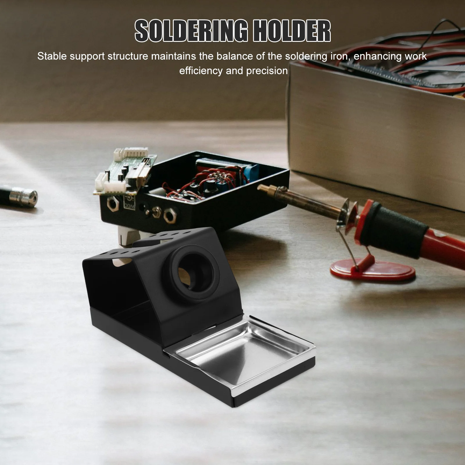 All Metal Soldering Iron Stand Durable Stable Holder Soldering Workstation for DIY Crafts Electronics Solder Stand
