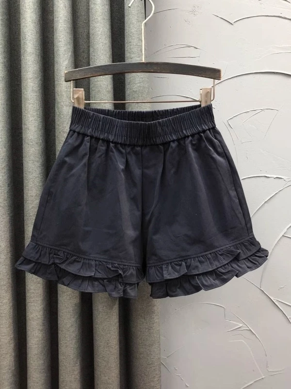 Hoge taille ort broek dames zomeroutfit Koreaanse Sle bloemenprint katoen wijde pijpen broek asymmetrisch ontwerp voor woon-werkverkeer