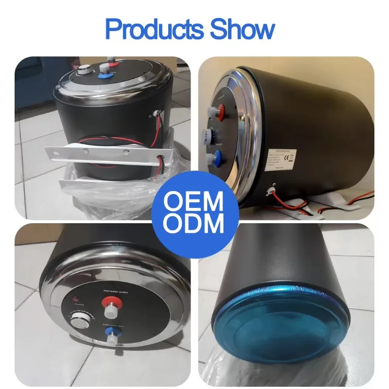 12V  200W Electric Water Heater Tank 10L Stainless Steel Housing Battery-Powered for Cars RV Outdoor Household Hotel Use view 3