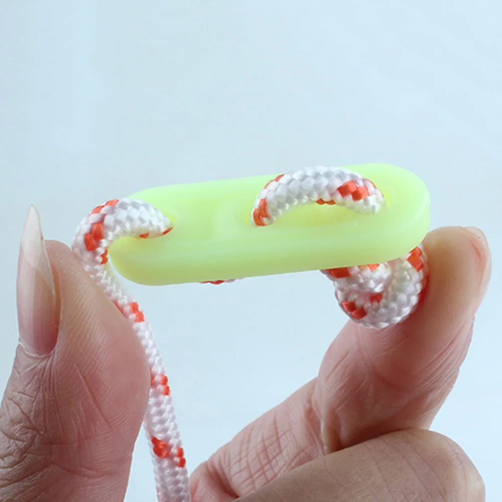 10pcs Guyline Runners Camping Ropes Tensioners Tent Wind rope buckle 35mm Awning Fastener GLOW IN THE DARK Outerdoor Plastic