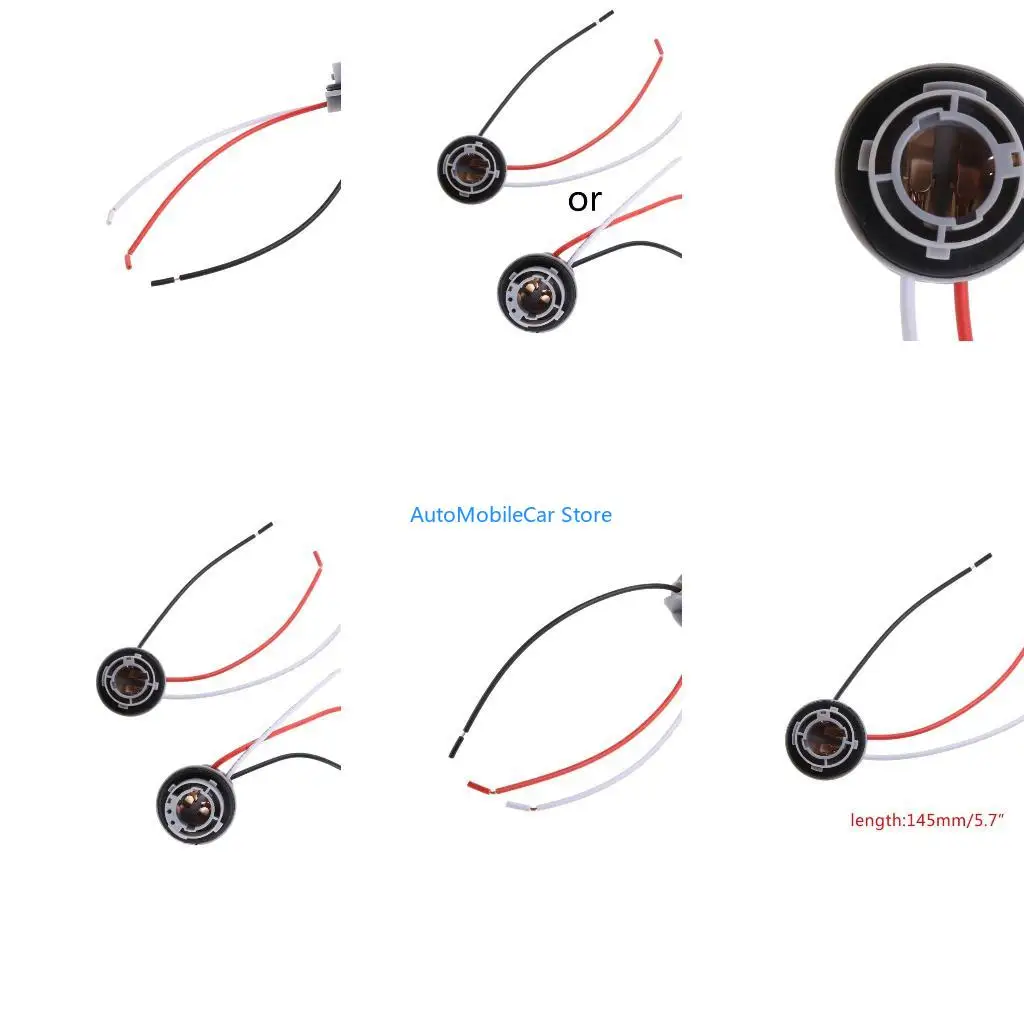 G8TE 1157Bulb Socket BAY15D Lamp Holder P21/5W Adapter Base Connector For Brake Light
