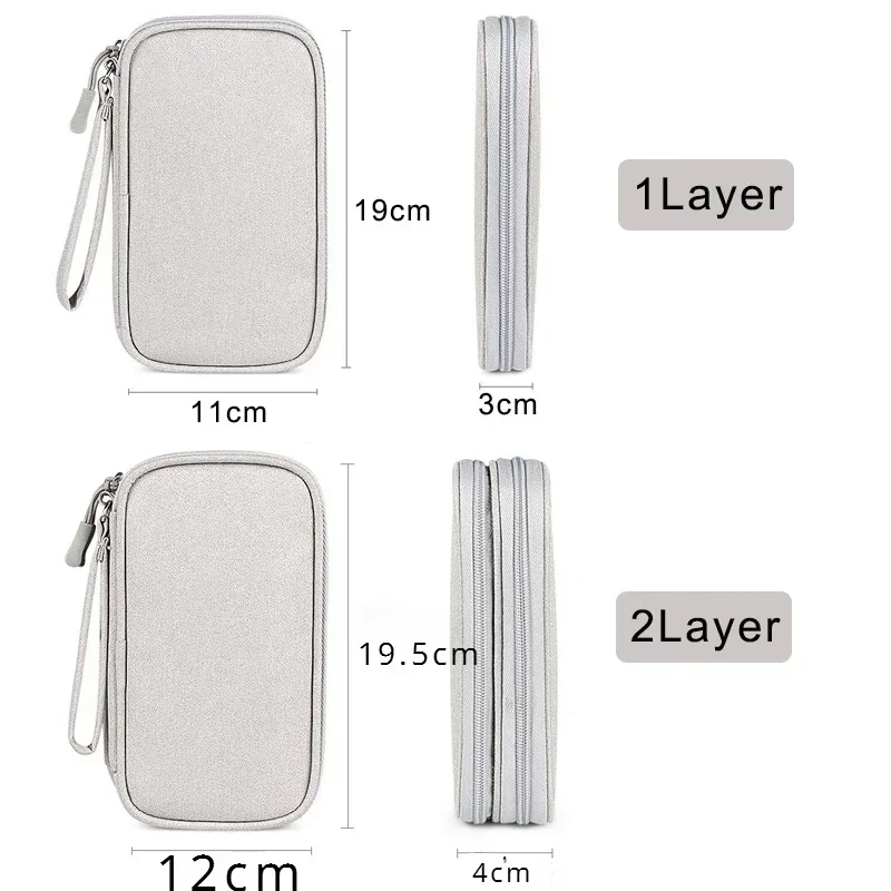 Travel Cable Bag Portable Digital Storage Pouch Charger Data Cable USB Bag Organizer Waterproof Electronic Accessory Storage Bag