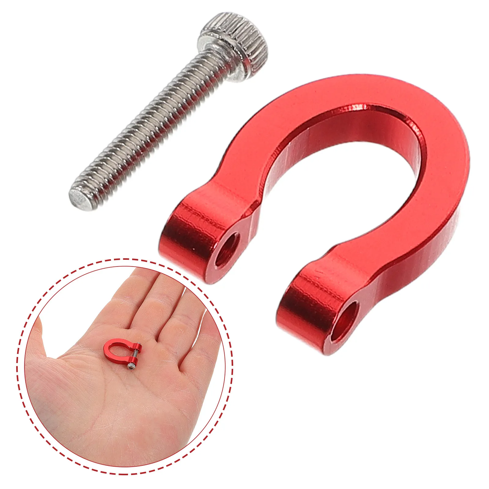 Picture 6: 2pcs Aluminum Alloy Tow Hook For Rc Crawler Car Durable Towing Shackle Replacement Accessory Simulation Metal Design Offroad