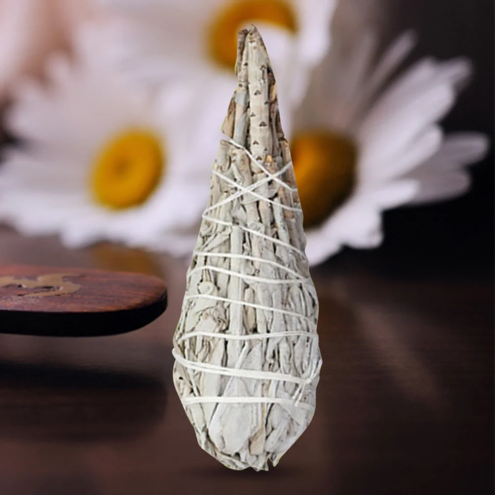 White Sage Bundle California Smudge Stick Wand Pure Grass Purification Environment Palo Santo Incense Indoor Purification Smoky