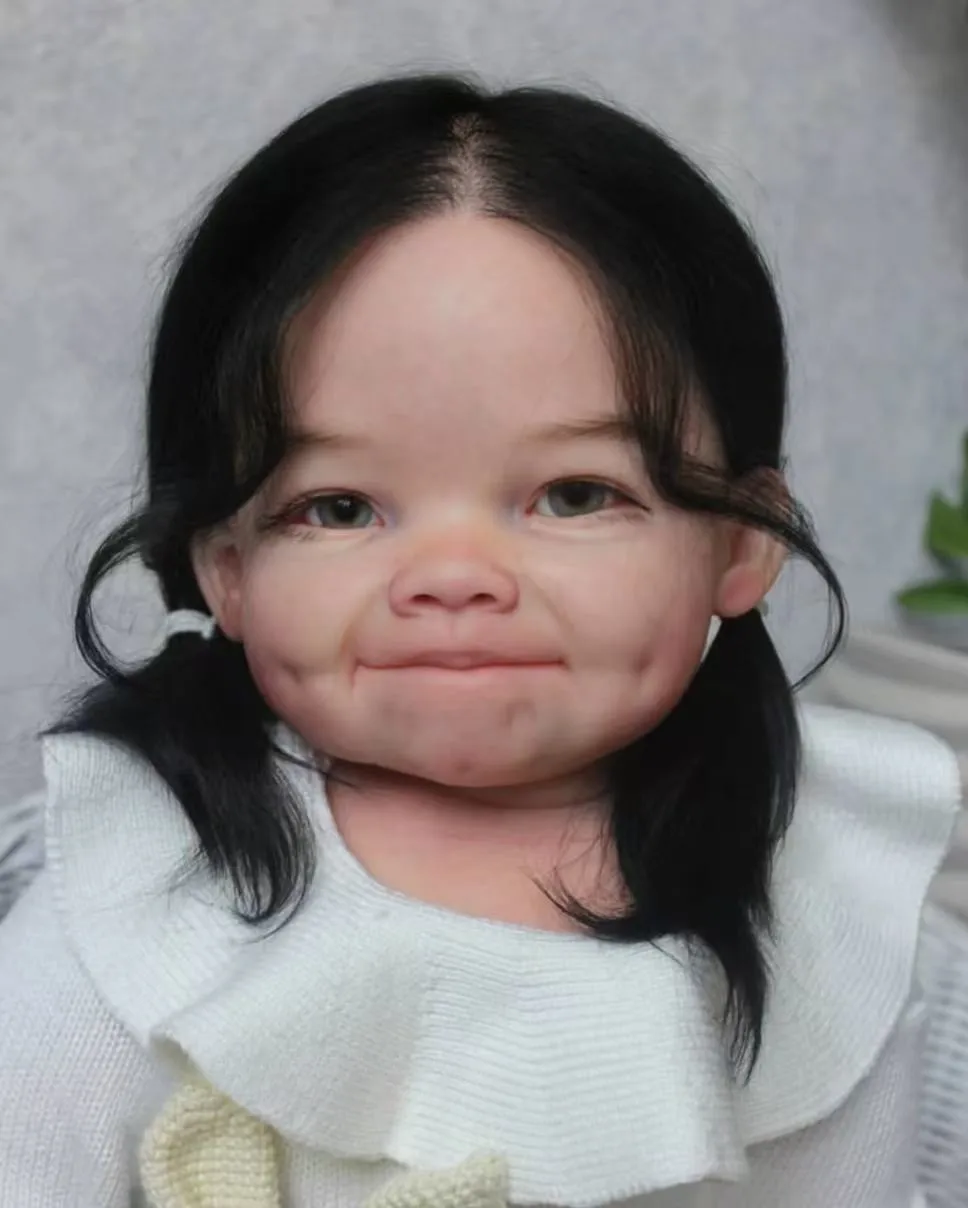 28in Realistic Reborn Baby Doll Painted Kit Hand-Rooted Hair Cuddly Toddler Girl