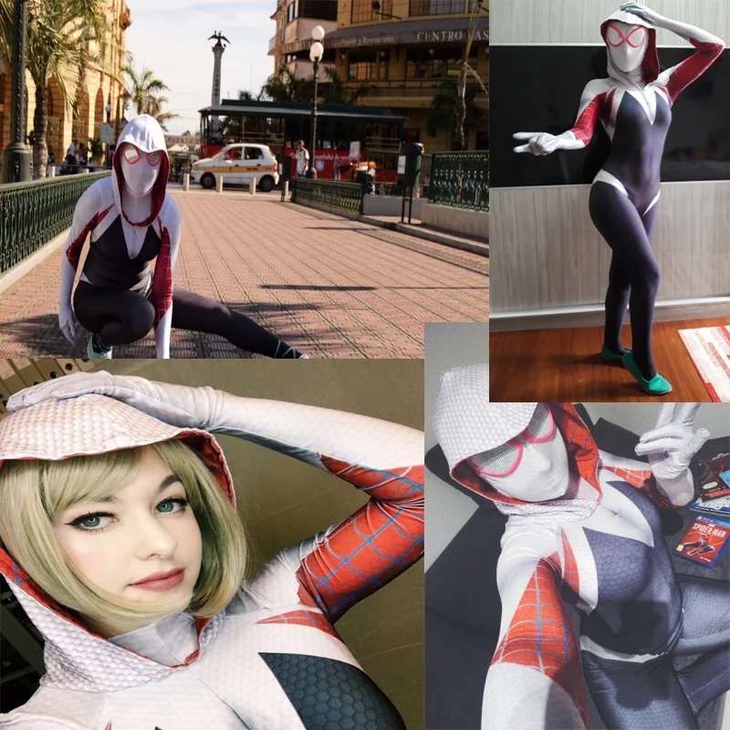زي سبايدرمان للبالغين الخارقين سبايدر جوين مايلز موراليس سبايدر مان أزياء تنكرية للهالوين للرجال والنساء