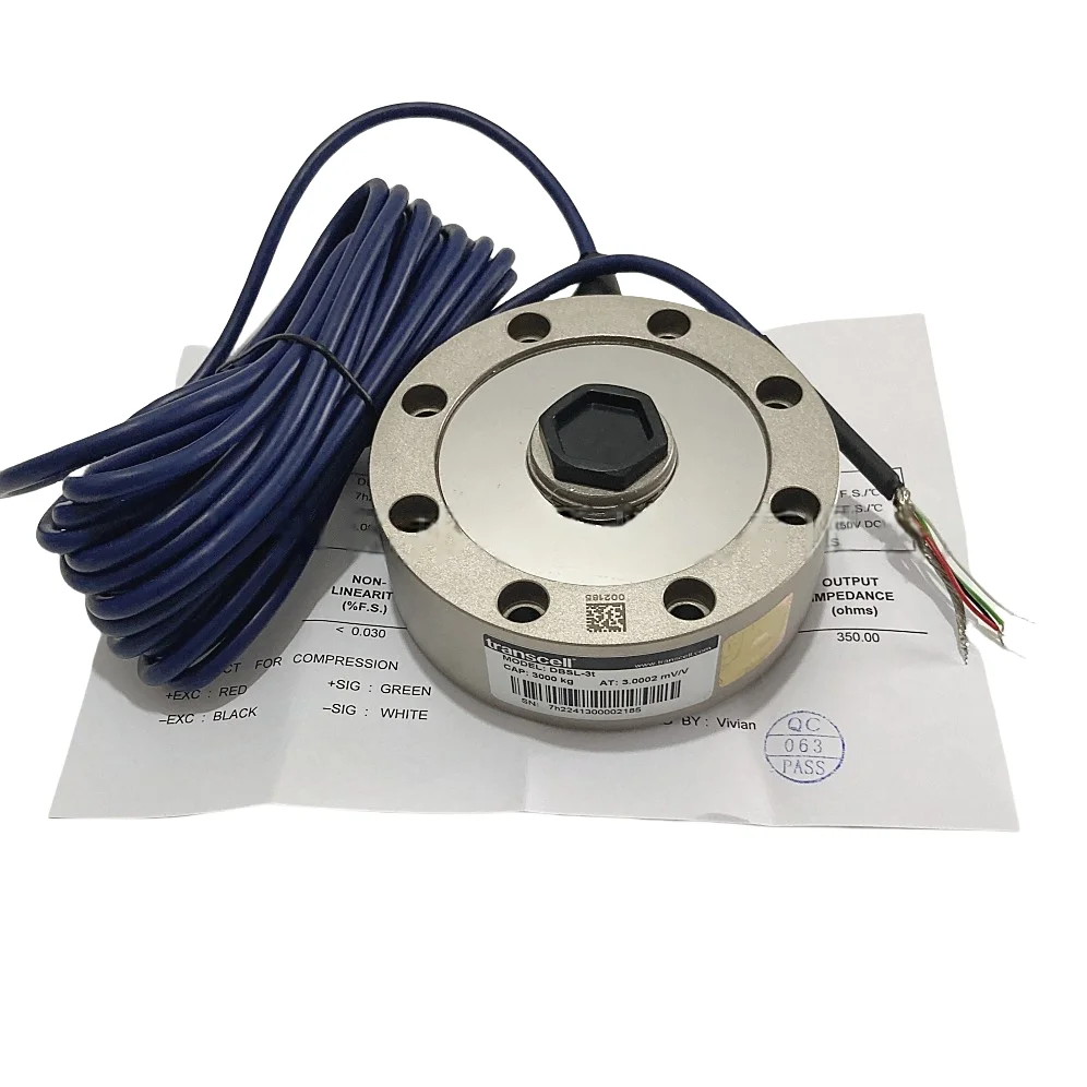 

Transcell Pancake type DBSL-1t/2t/3t/5t/10t/15t/20t High-Precision Tension Sensor Load Cell