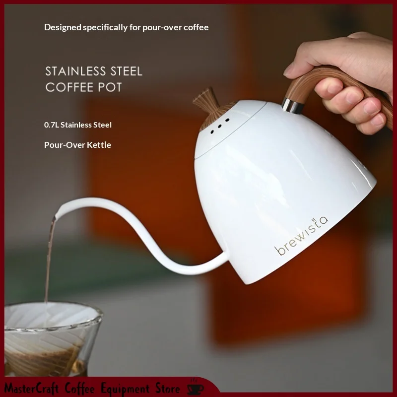 Brewista Hand Pour Coffee Kettle Hanging Ear Coffee Brewing Kettle Stainless Steel Drip Style Coffee Kettle With Slim Long Spout
