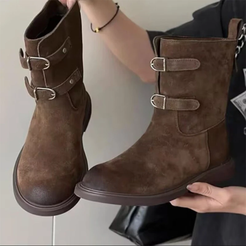 

Женские ботинки, модные женские зимние ботинки на каблуке, элегантные женские замшевые зимние ботинки, дизайнерские теплые ботинки 2025 года, женские прогулочные ботинки Zapatos