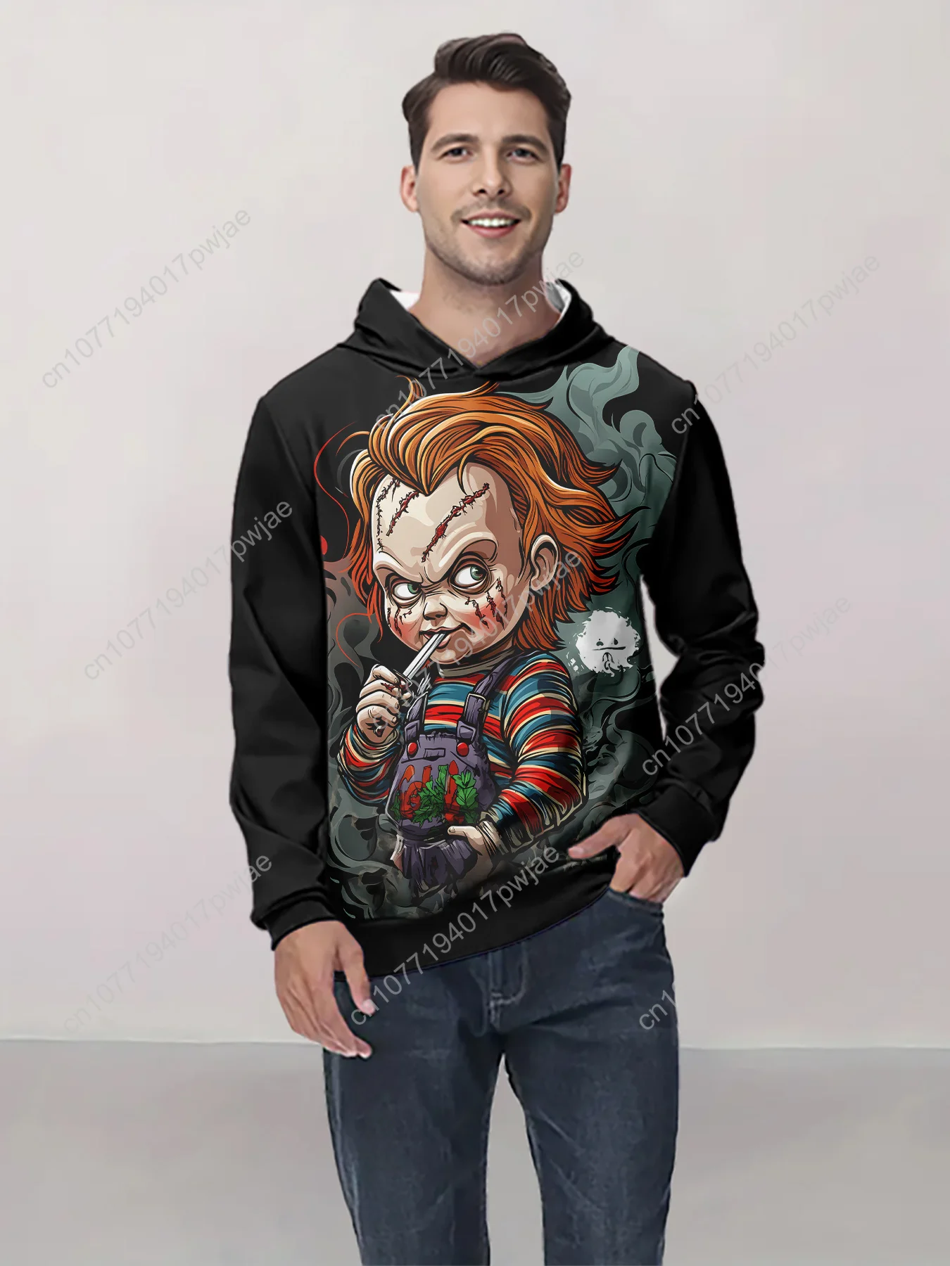 New Cool Guy Funny clown 3D printed Men's casual long sleeve hoodie, Men's spring and autumn hoodie, Men's hoodie top, hoodie, c
