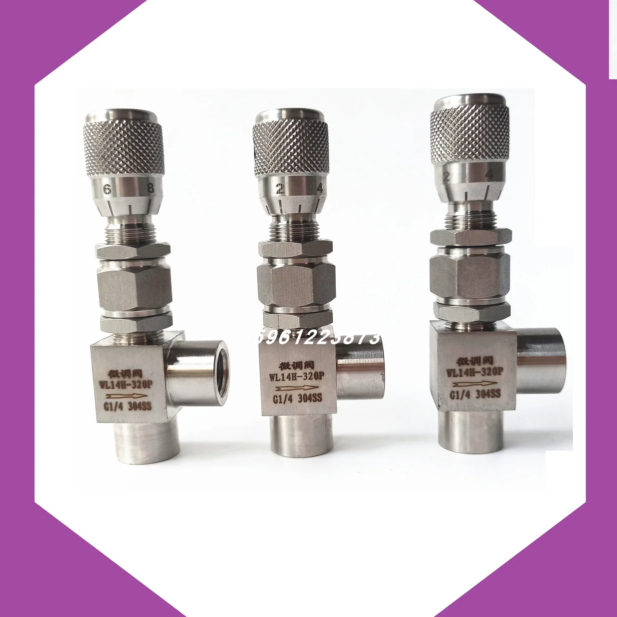 Angle type micro regulating valve Stainless steel 304 flow regulating valve WL14H-320P G ZG NPT thread