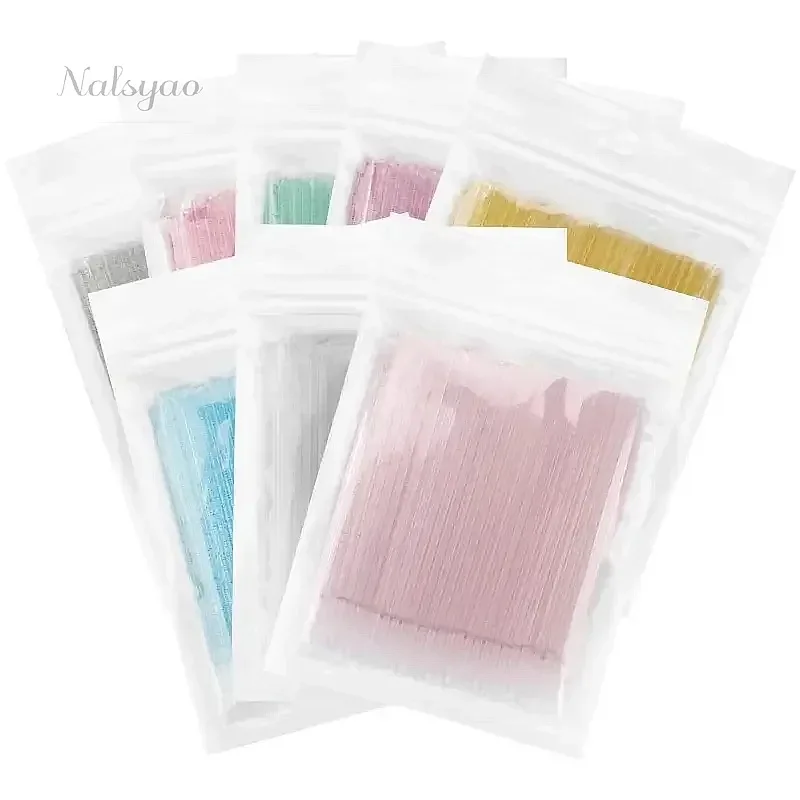 CNKESS 100 Pcs Disposable Crystal Micro Brushes Makeup Swab Eyelash Extension Microbrush Tools for Individual Lashes Removing