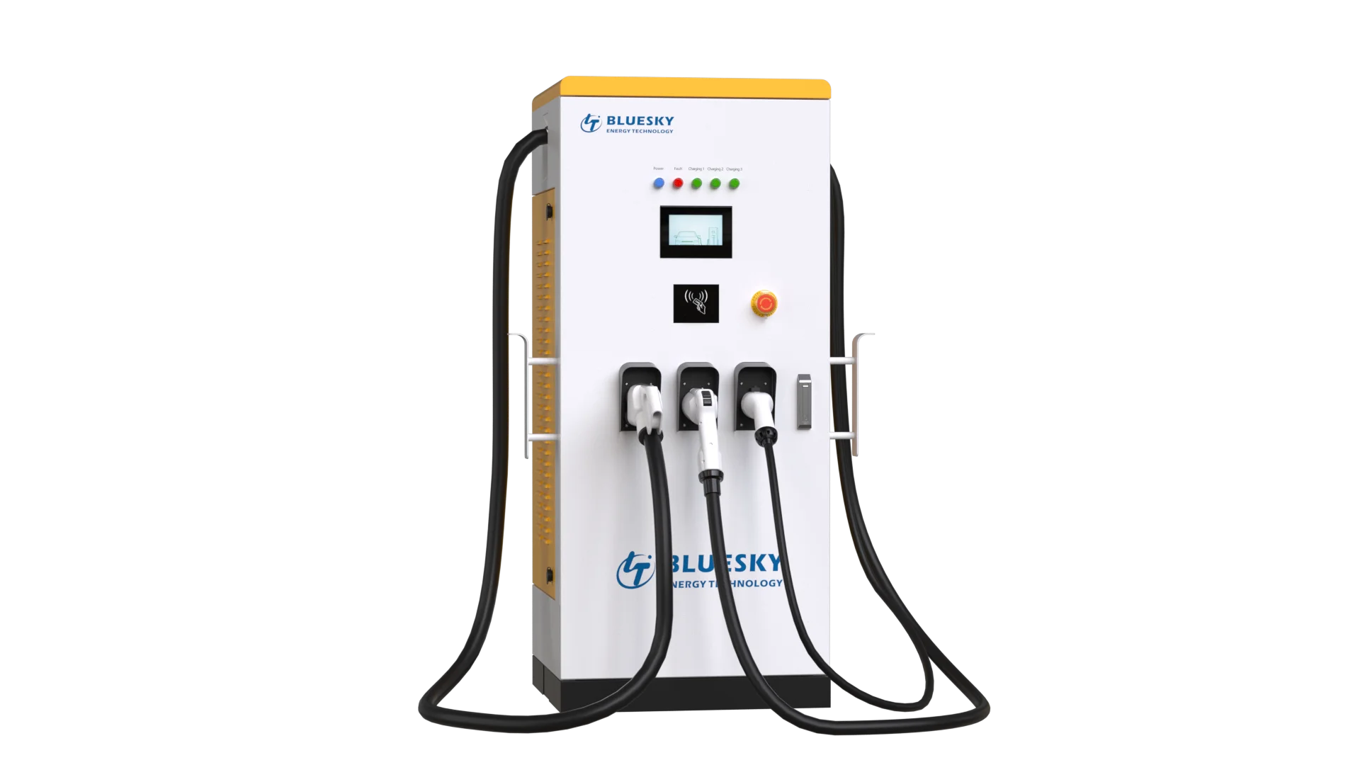 142KW DC/AC integrated Commercial EV charger Three connector CCS2&CHAdeMO&Type2 for electric vehicle