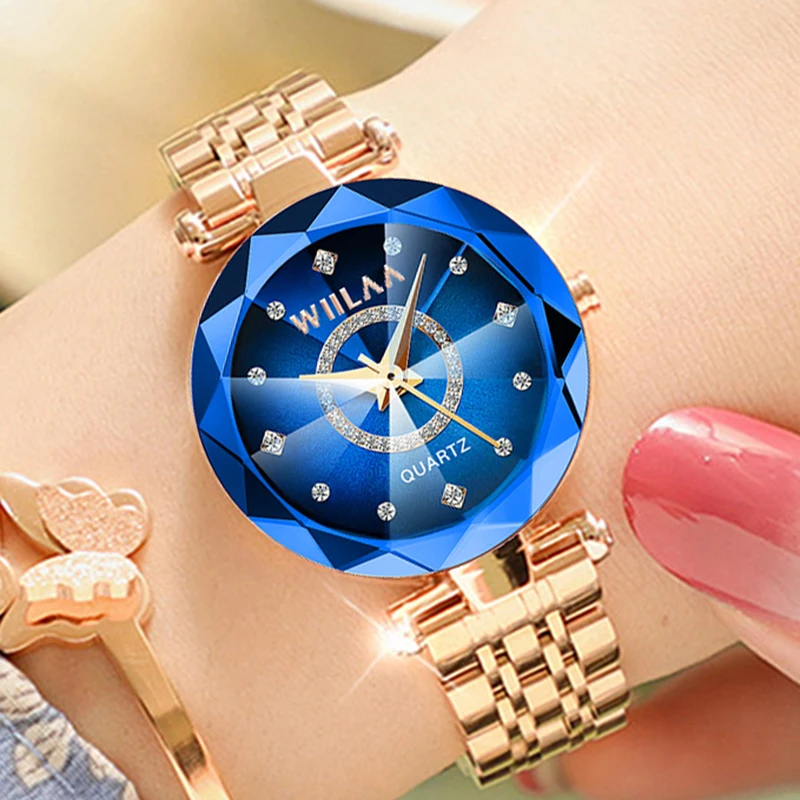 

Stainless Steel Elegant Diamond Dial Ladies Wrist Watch Crystal Exquisite Women Relogios Feminino Watch Women Wrist Watch 2024