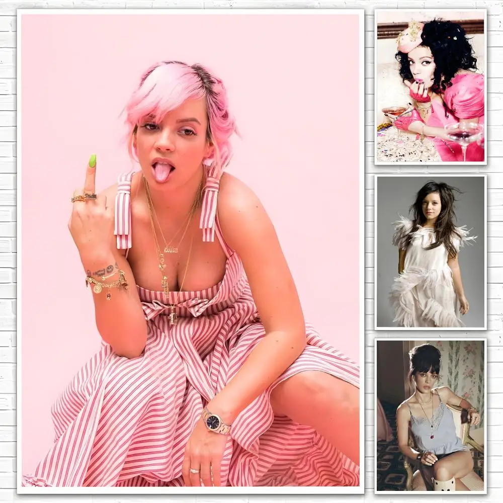 Singer Lily Allen Poster Poster All-match HD Waterproof Self-Adhesive Wall Art Sticker For Home Bedroom