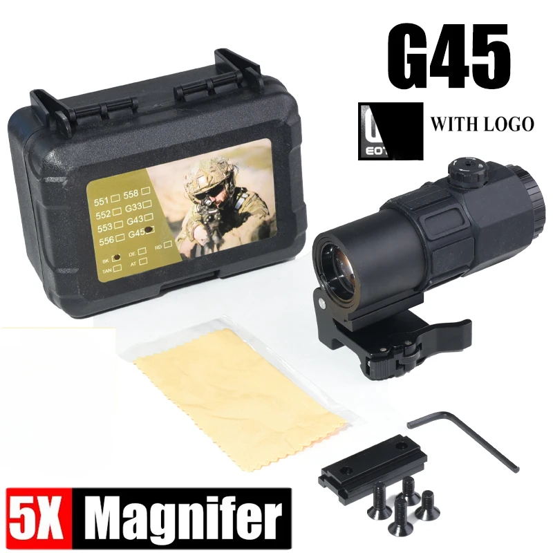 NONE Eot**h 558 G43 Lupe Holographische Anblick Umfang Klapp Seite Flip G45 5X Lupen für 558 556 553 Taktische Reflex Zielfernrohr 6