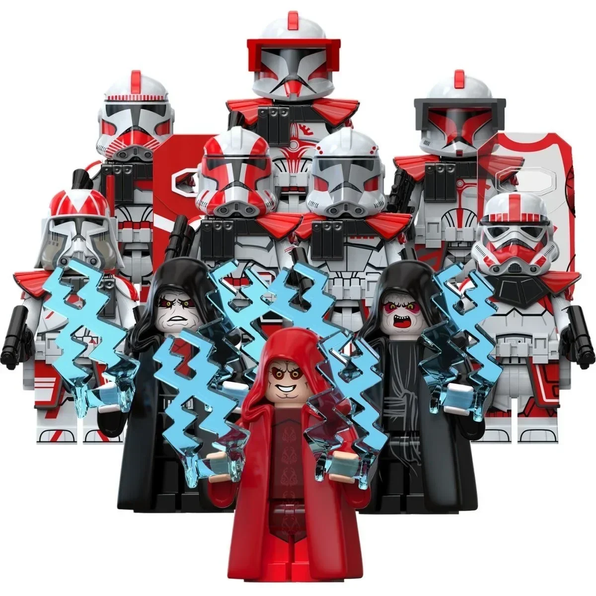 BLOKEES TV6118 Novos Blocos de Construção Star Wars Palpatine Darth Vader Mandalorian Ahsoka Figuras de Ação Mini Brinquedos para Crianças