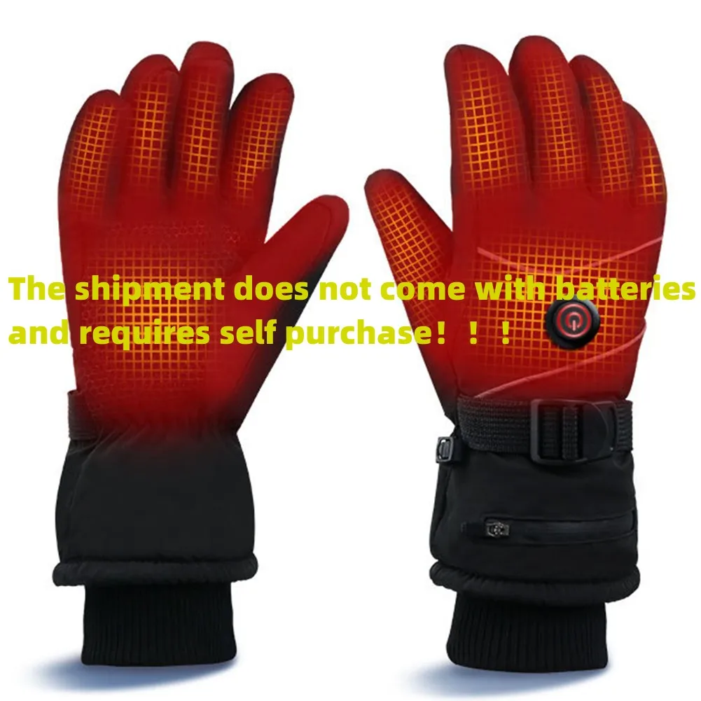 قفازات التزلج الشتوية 3 مستويات الحرارة قفازات ساخنة مقاوم للماء تيار مستمر قابلة للشحن شاشة تعمل باللمس قفازات حرارية للخارجية (بدون بطارية) ﻿