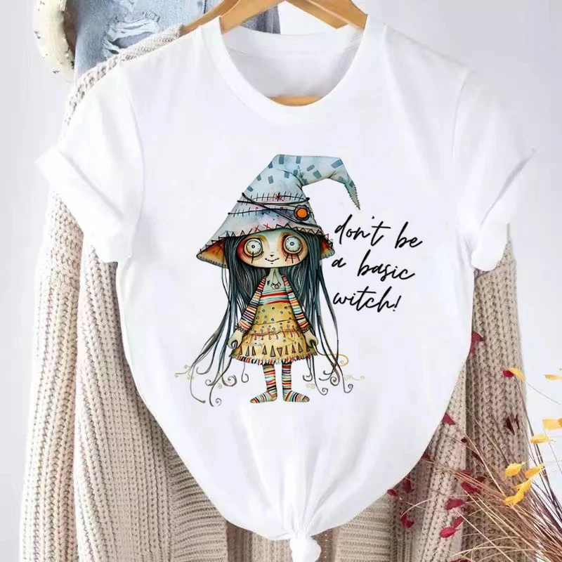 I'm Delight Duck Western Graphic Printed T-Shirt Short Sleeve Basic Women's Top Cute Trendy Fashion Street Style White T-Shirt