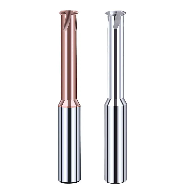 Tungsten Carbide Single Tooth Spiral Milling Cutter 3 Flutes 4 Blades CNC Tool  Thread End Mill Router Bits M3 M4 M5 M6 M8 M10