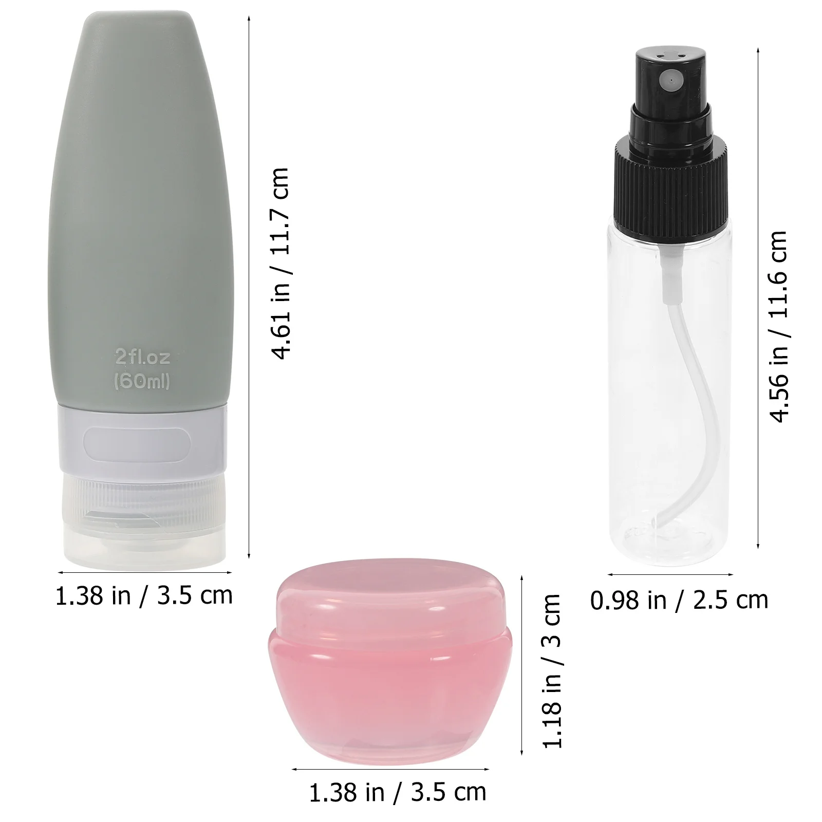

1Set Travel Bottles Set Refillable Silicone Container Portable Travel Size Lotion Shampoo Bottles Lotion Container