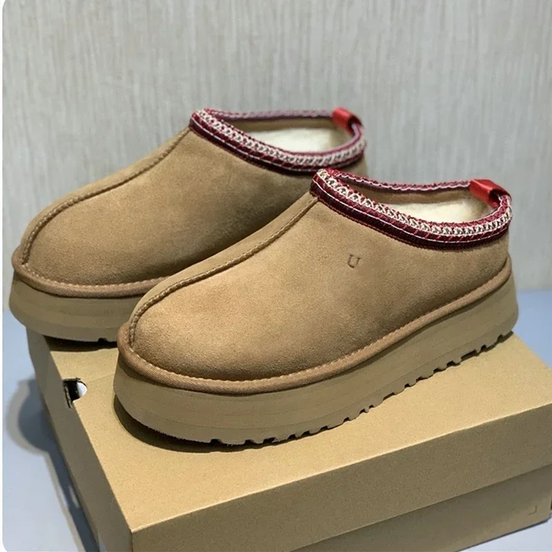 2024 Winter UGG women's brown thick soled snow boots increase thick soled short boots warm thick cotton shoes