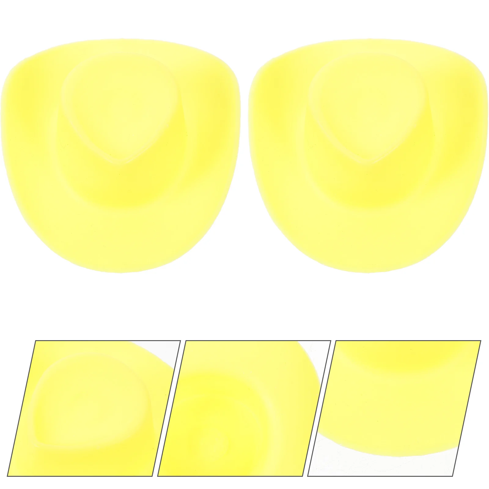 

10 Pcs Mini Cowboy Hat Tiny Hats for Dolls Dress Up Miniature Small House Plastic Delicate Men