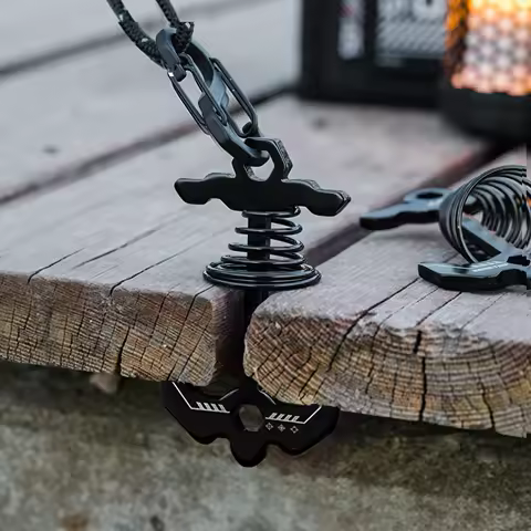 Deck Peg Windproof Aluminum Fishbone Shape Deck Tie Down Spring Tent Stakes for Picnic Boating Outdoor Camping Hiking Women Men
