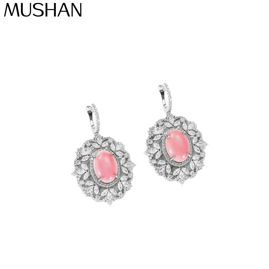 

MuShan Jewelry 925 Sterling Silver Earring 5A CZ Gemstones HCD Gemstones Luxury Vintage 925 Sterling Silver Earring Accessories